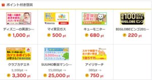 ポイント付き懸賞